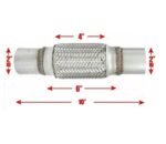 flexible tubo escape doble malla chevrolet aveo / optra / corsa - Imagen 2